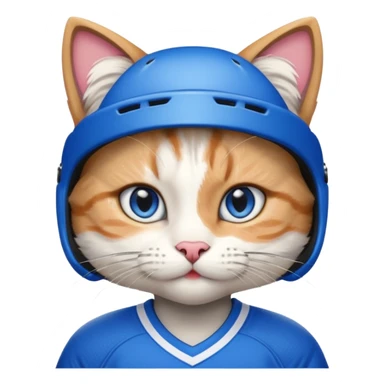 female cat hockey player sticker