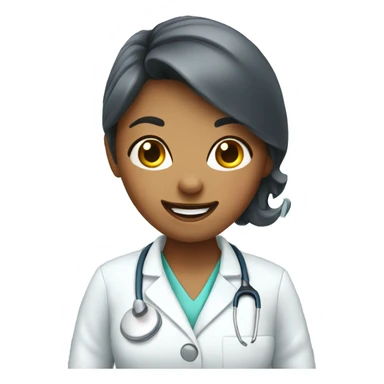 female dentist with big head wagging their finger  sticker