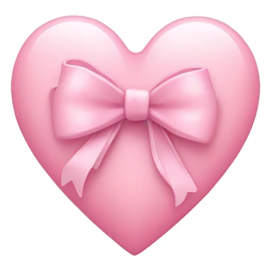 Light pink heart with a bow in the corner sticker