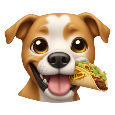 Dog eating tacos sticker