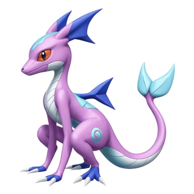 Patterned Lilac Aquatic Greninja-Deoxys-Reshiram-god sticker