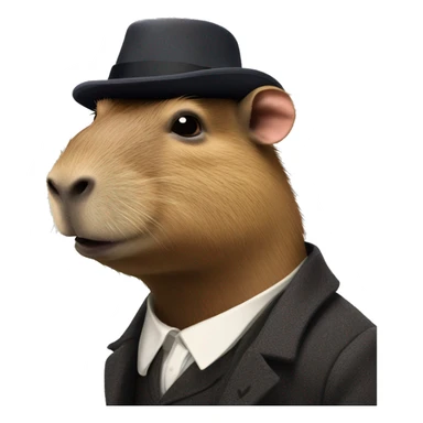 capybara đội mũ peaky blinders sticker