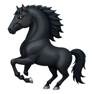 Angry black horse sticker