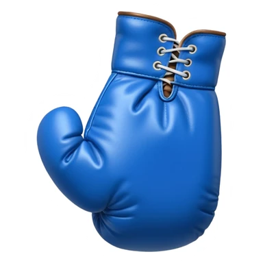 singular blue boxing glove with the back facing frontwards and pointed up sticker
