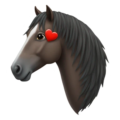 Horse with a heart  sticker