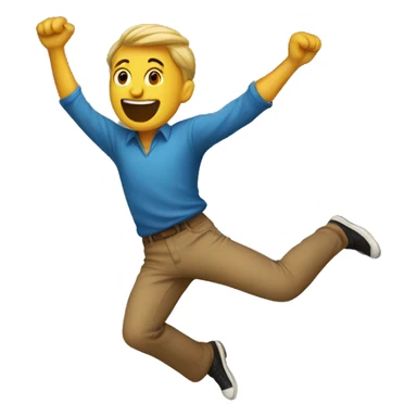 A guy jumping sticker