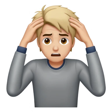 Pulling hair out sticker