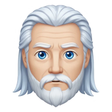 Odin with blue eyes, white hair sticker