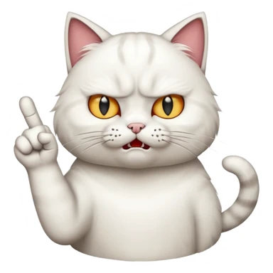 Cat showing middle finger sticker