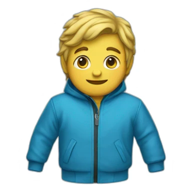 rain blue jacket sticker