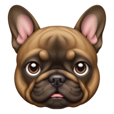 Dark drown Brindle French bulldog sticker