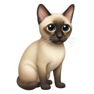 grown siamese long whiskers sticker