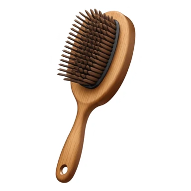 brown hair brush sticker