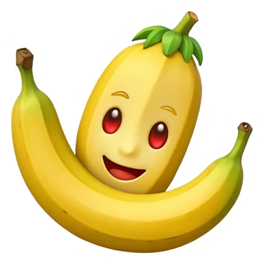 Crear un emoticón que tenga que ver con una variedad de Cambures , y que la paleta de colores sea la siguiente: Rojo Carmín, Amarillo, Amarillo Crema y Verde Pasto sticker