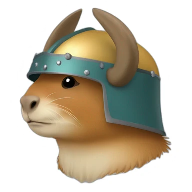 capybara viking helmet sticker