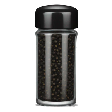 glass black pepper shaker sticker