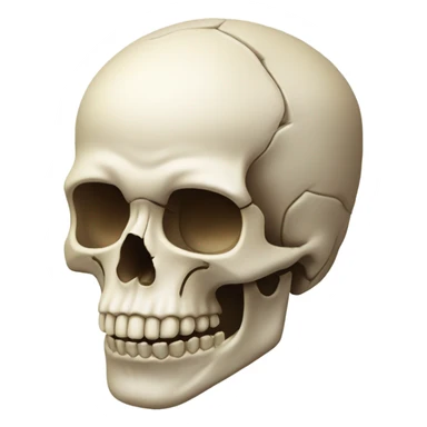 Short skull sticker