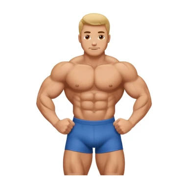 Man flexing his glutes sticker