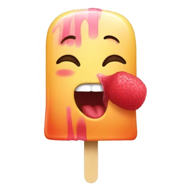 Licking popsicle sticker