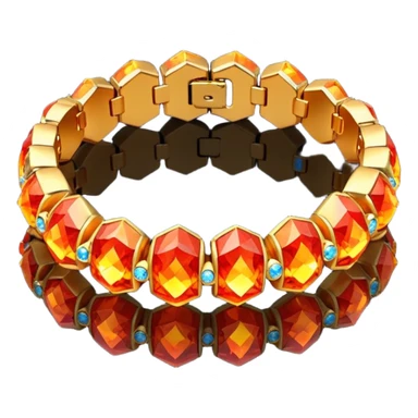 low poly fire bracelet gems sticker