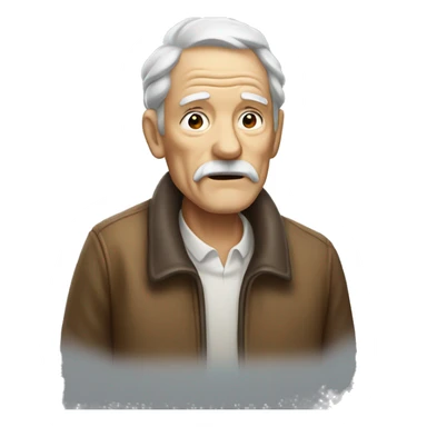 an old man who melts sticker