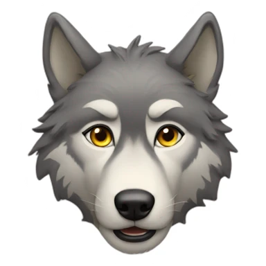 Wolf with a headband that says Leon sticker