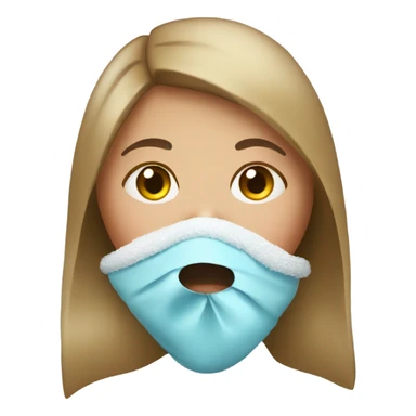 girl has a cold sticker