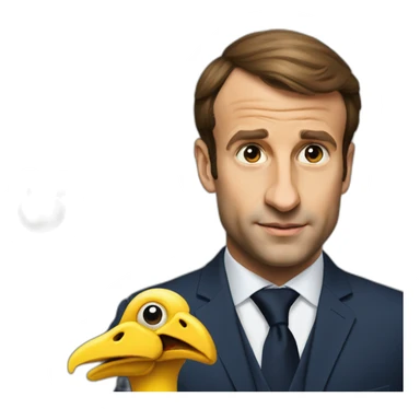 macron faisant dodo sticker