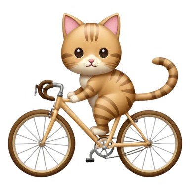 Eine Katze auf einem rennrad kawaii  sticker