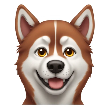 Red husky  sticker
