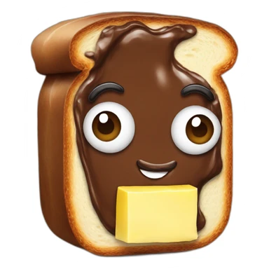 Nutella Brot mit Butter sticker