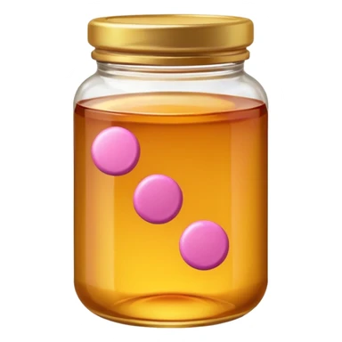 jar of honey and a pink pill (iphone emoji styled) sticker