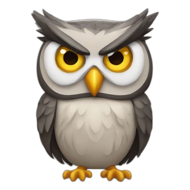 angry owl sticker