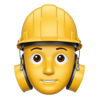 yellow worker's helmet sticker