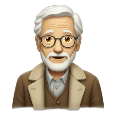 nostalgic old man sticker