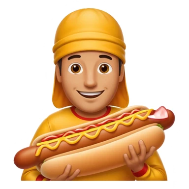 hombre vestido de perro calentero  sticker