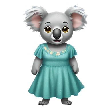 koala with a dress sticker