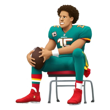 pat mahomes with a broken ankle sticker