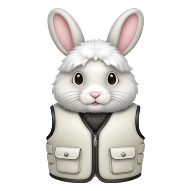 rabbit wearing bullet proof sticker