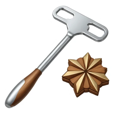 Metal walnut cracker tool sticker