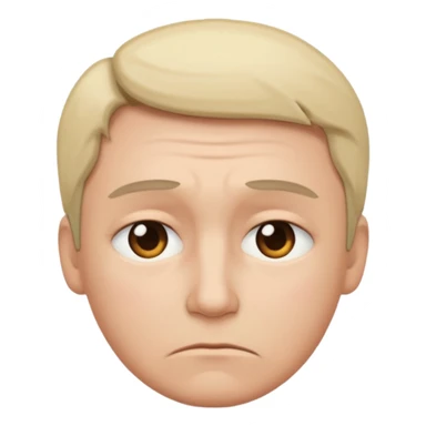 Sad face middle ringer sticker