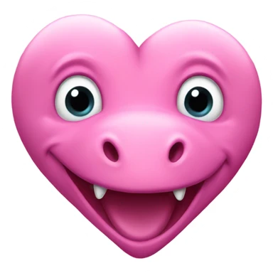 pink dino heart sticker