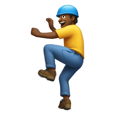 a person climbing sticker