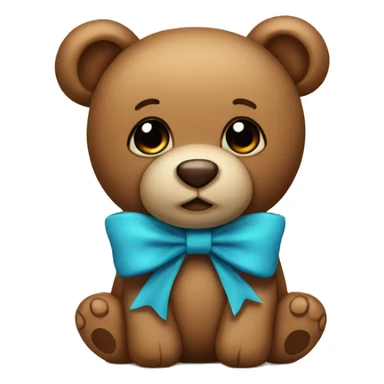 Teddy with bow sticker