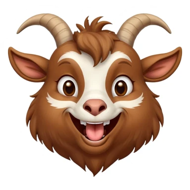 Goat making laughing hard face sticker