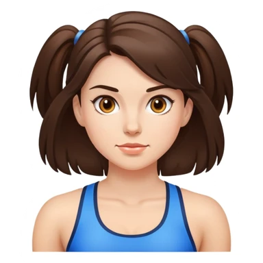 gym girl brunette hair sticker