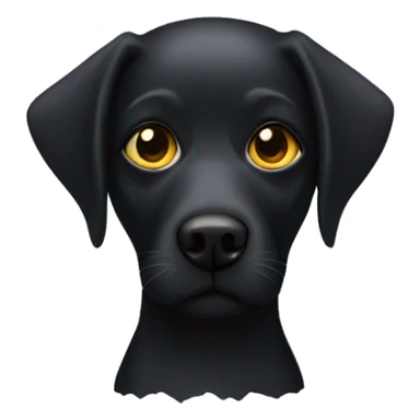 black lab wearing bat girl mask sticker