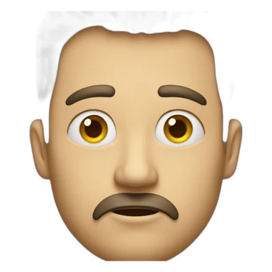 A man sighing, slightly angry sticker