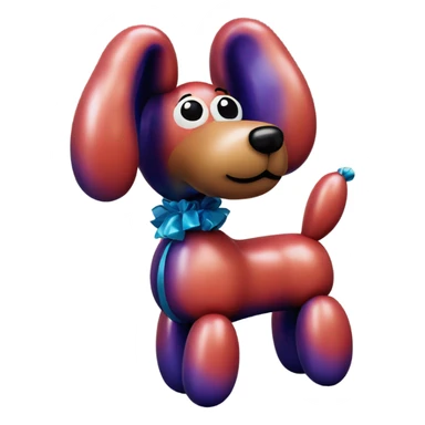classic balloon dog made from a balloon sticker
