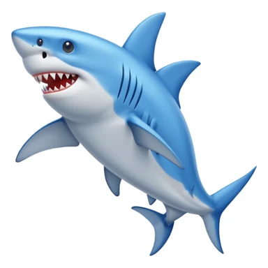 Shark with legs wearing blue shoes sticker